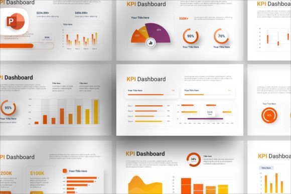 Download KPI Dashboard Report PowerPoint Template - Report Collection
