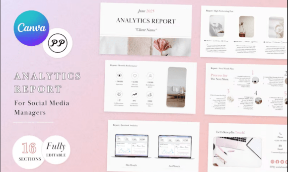 Download Social Media Analytics Report Template - Report Collection