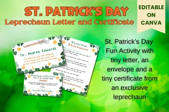 Download Leprechaun Letter &amp; Certificate #3 - Cat Collection