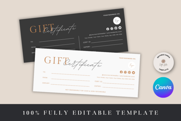 Download Canva Gift Certificate Template - Cat Collection