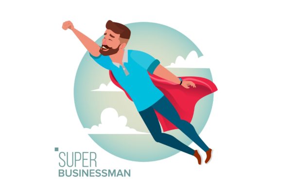 Download Super Businessman Character Vector. - Business Collection