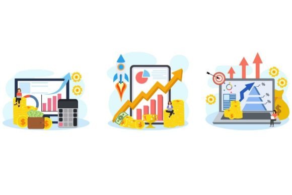 Download Business Profit Flat Bundle Design - Business Collection