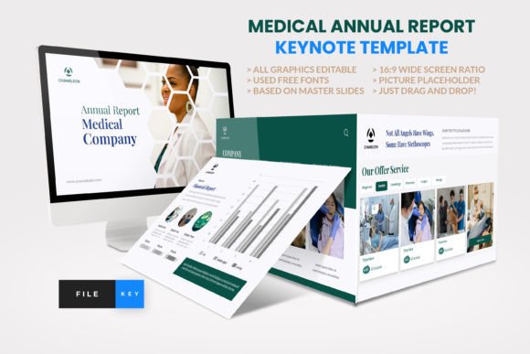 Download Medical Annual Report Keynote Template - Report Collection