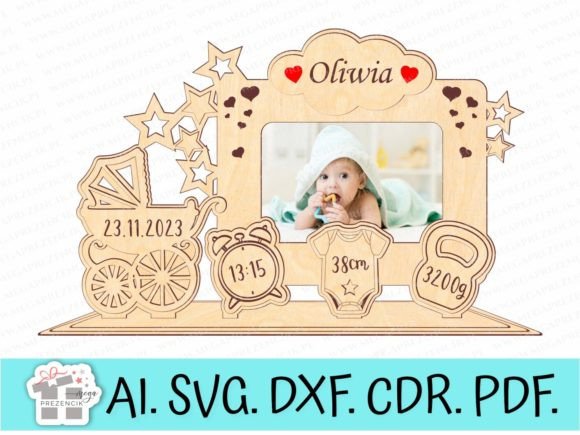 Download Child's Birth Certificate Frame Laser - Cat Collection