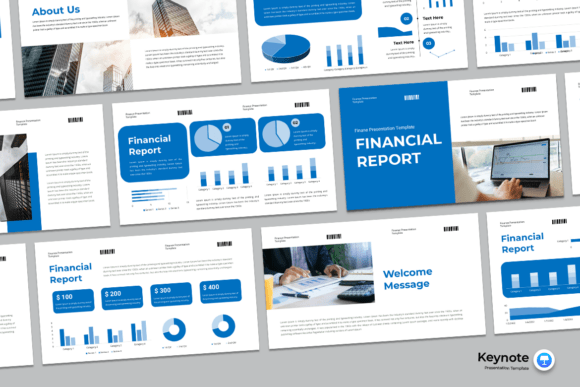 Download Financial Report - Keynote Template - Report Collection