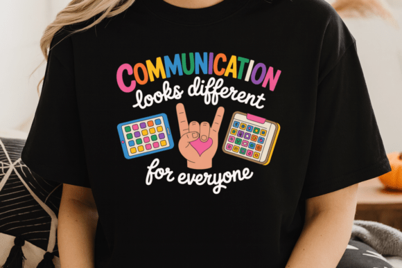 Download Communication Looks Different PNG Shirt - Cat Collection
