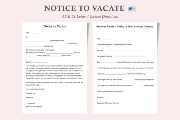 Download Notice to Vacate,rental Property - Cat Collection
