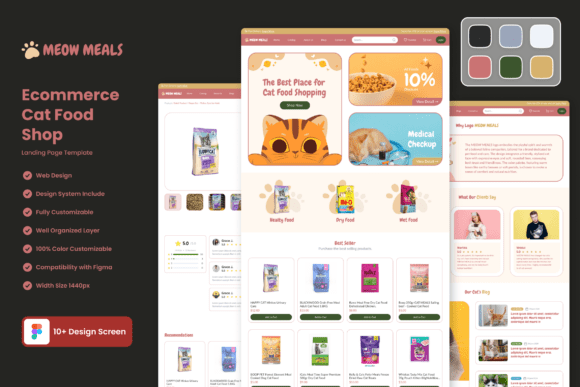 Download Cat Food ECommerce Website Template - Cat Collection
