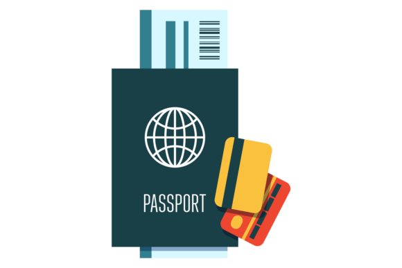 Download Passport and Flight Tickets. Plane Trip - Plane Collection
