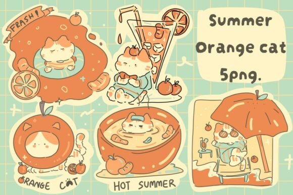 Download Cute Summer Orange Cat - Cat Collection