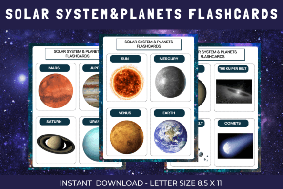 Download Solar System and Planets Flashcards - Plane Collection