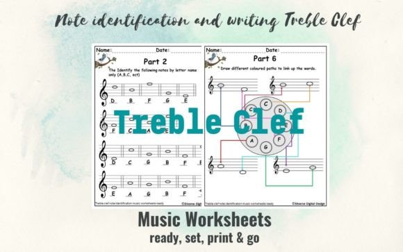 Download Note Identification Treble Clef Graphic - Cat Collection