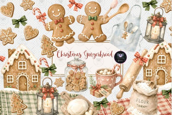 Download Gingerbread Bakery Christmas Clipart - Bakery Collection
