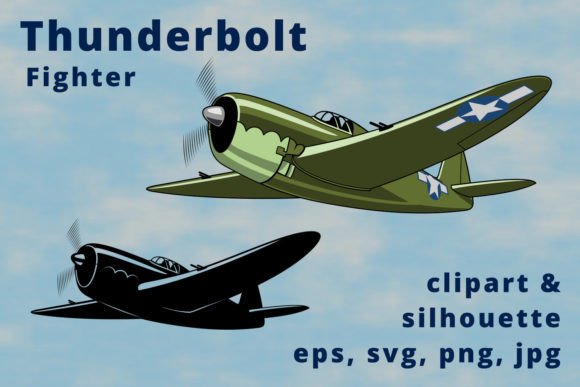 Download Thunderbolt USA Fighter Plane Clipar - Premium Resources
