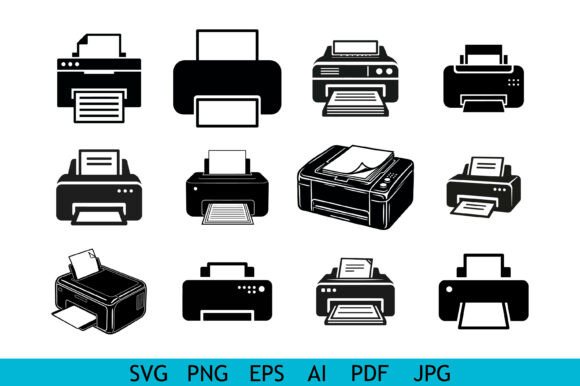 Download Printer Device Icon Collection Set - Premium Resources
