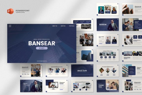 Download Annual Report Powerpoint Template - Report Collection